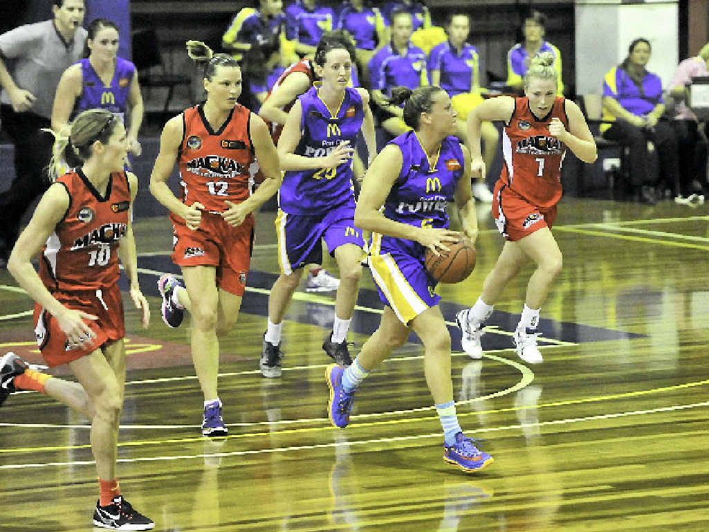 Port City Power’s Katie Rose on the move on Friday night. Port City Power’s Katie Rose on the move on Friday night.