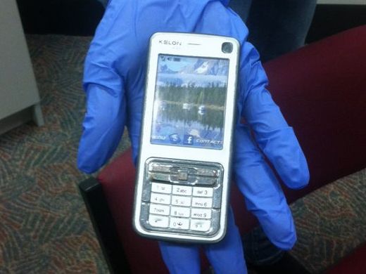 FRIGHTENING: Police have seized this taser, disguised as a mobile phone, from a Norville property. Photo: contributed FRIGHTENING: Police have seized this taser, disguised as a mobile phone, from a Norville property. Photo: contributed