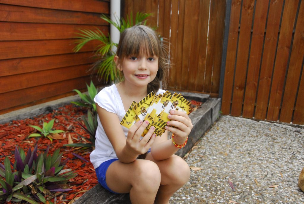 Paige Munn, 7, loves The Observer's Dinosaur Collector Card series. Paige Munn, 7, loves The Observer's Dinosaur Collector Card series.