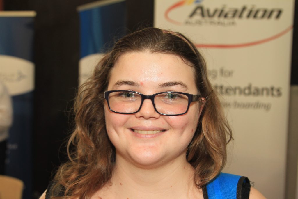 Image for sale: Kyra Lollback 19 speaks with The Chronicle about her future at the Jobs Expo held at the Hervey bay TAFE. Photo: Brendan Bufi / Fraser Coast Chronicle