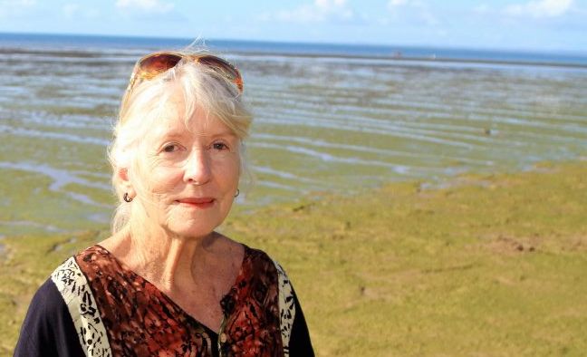 Jill Cameron says the algae has little impact on her enjoying the beach because she can still swim and there is no smell to deter her. Jill Cameron says the algae has little impact on her enjoying the beach because she can still swim and there is no smell to deter her.