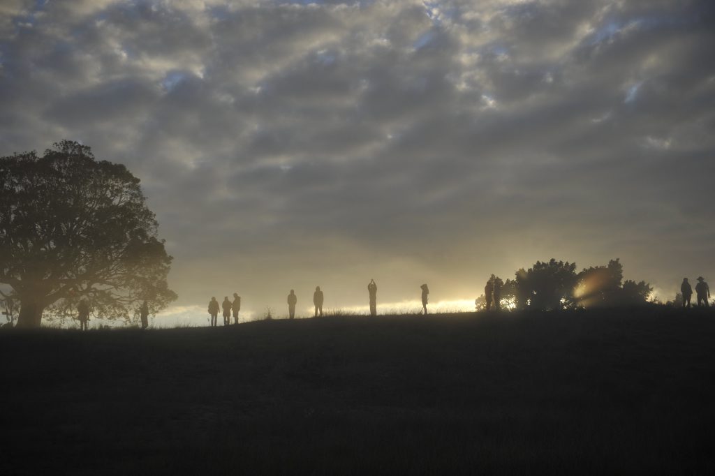 Protestors wait for the sun to rise at the Bentley Blockade. Photo Marc Stapelberg / The Northern Star Protestors wait for the sun to rise at the Bentley Blockade. Photo Marc Stapelberg / The Northern Star