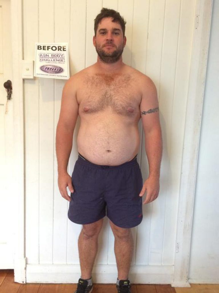 Chris Bath before his ASN 10 week body transformation Challenge. Photo Contributed Chris Bath before his ASN 10 week body transformation Challenge. Photo Contributed