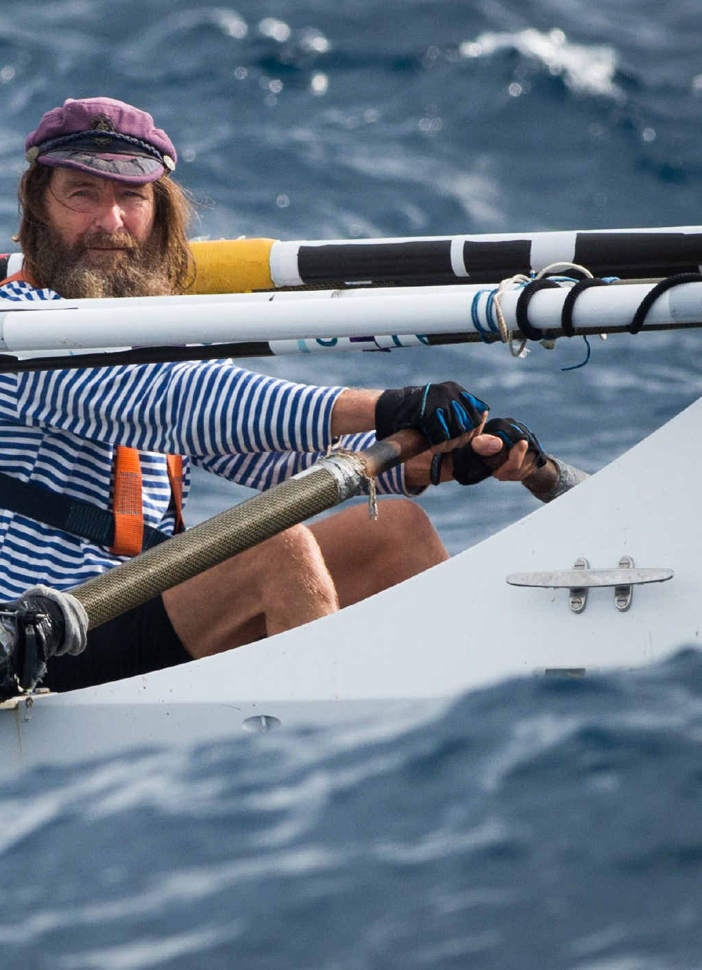16,800km solo rowing voyage across the Pacific. 16,800km solo rowing voyage across the Pacific.