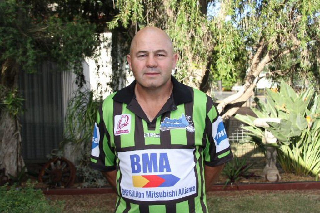 RAPT REF: Bluff referee Ron Richardson can't wait to blow the whistle at the celebrity beach soccer match on XXXX Island tomorrow. RAPT REF: Bluff referee Ron Richardson can't wait to blow the whistle at the celebrity beach soccer match on XXXX Island tomorrow.