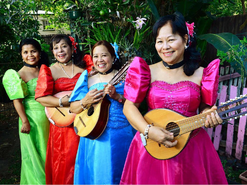 TUNED UP: The Ipswich International Cafe is hosting a Philippines night with members of the Filipino community from left, Birgie Parslow, Perla Pound, Celia Blair and Starlita Lavis.