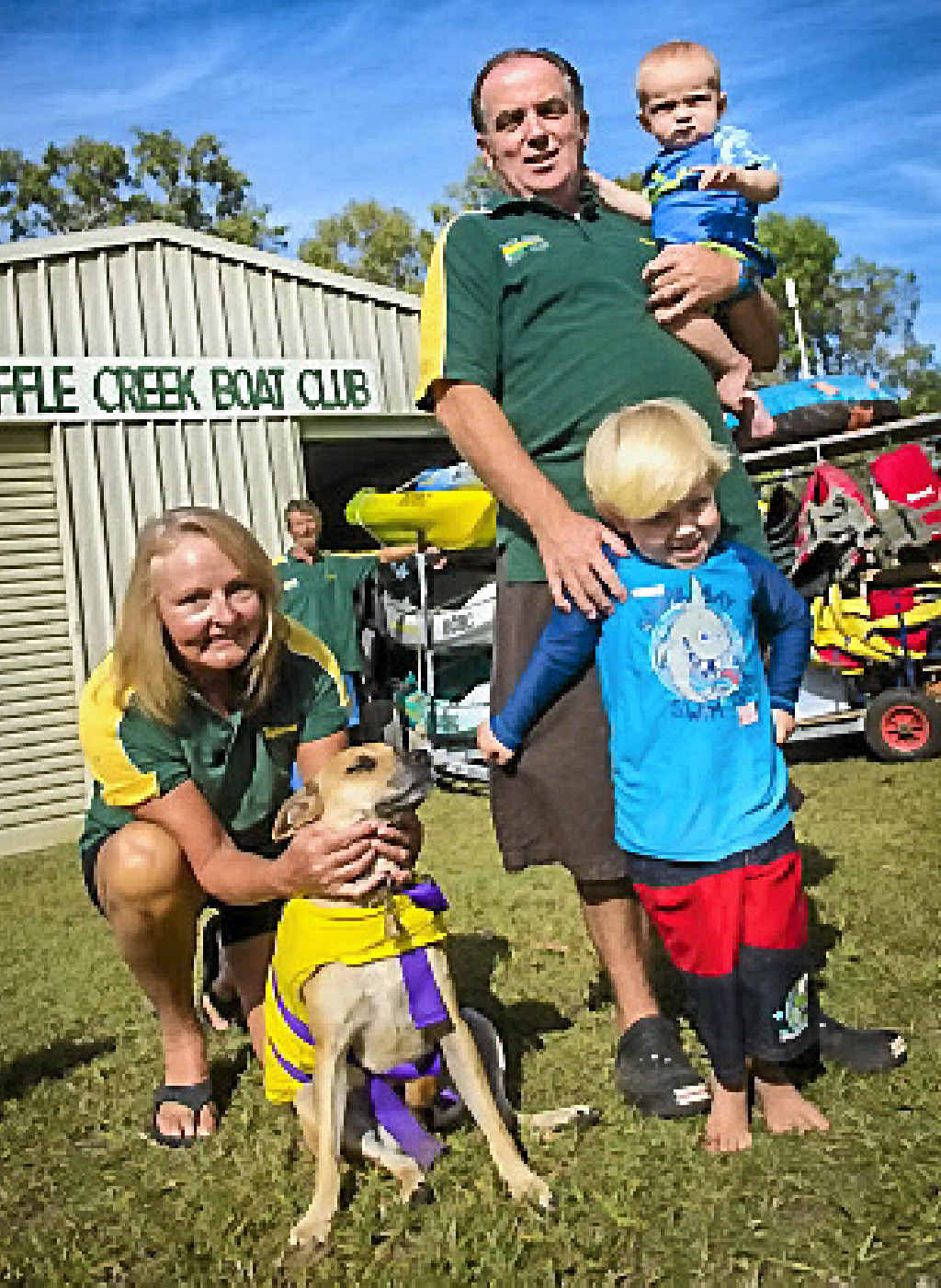 Baffle Creek Boat Club members are raring to go in the annual raft race. Baffle Creek Boat Club members are raring to go in the annual raft race.