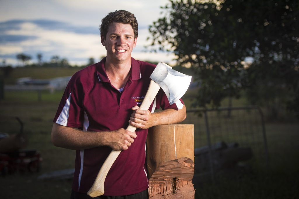 Carsen beats best wood choppers in the world Gladstone Carsen beats best wood choppers in the world Gladstone