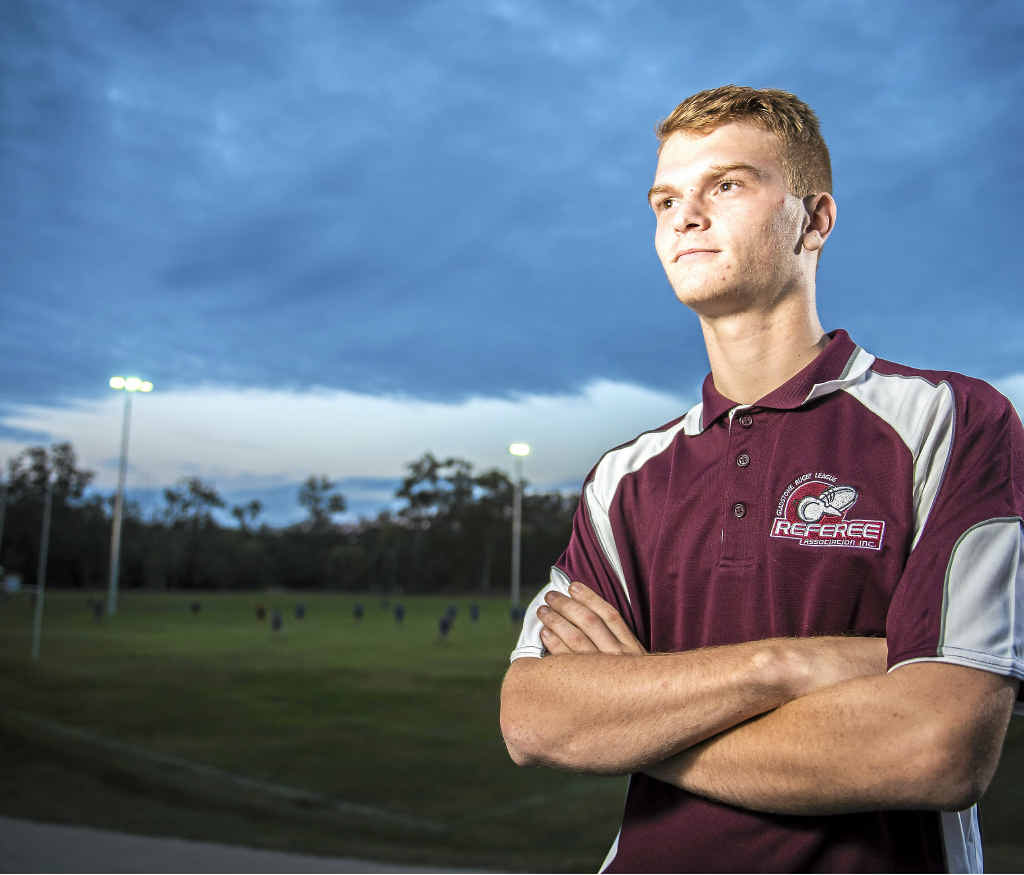 Jaiden Ward quit playing rugby league to become a referee, and is now off to the biggest matches he has been involved in at the Capras trials. Jaiden Ward quit playing rugby league to become a referee, and is now off to the biggest matches he has been involved in at the Capras trials.