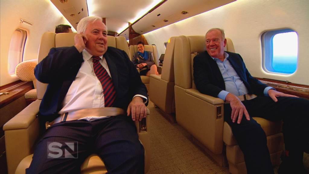 WILD RIDE: Clive Palmer and Mike Willesee WILD RIDE: Clive Palmer and Mike Willesee