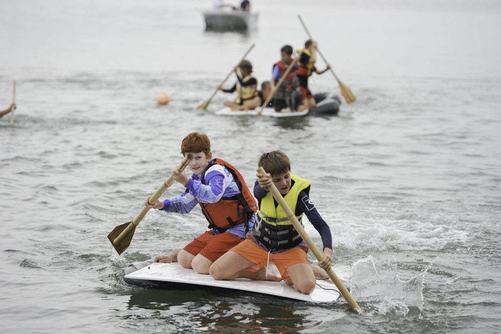 The built from kit raft race, fondly known as the Dogs Breakfast, at the RE/MAX Baffle Creek Raft Race on June 8. The built from kit raft race, fondly known as the Dogs Breakfast, at the RE/MAX Baffle Creek Raft Race on June 8.