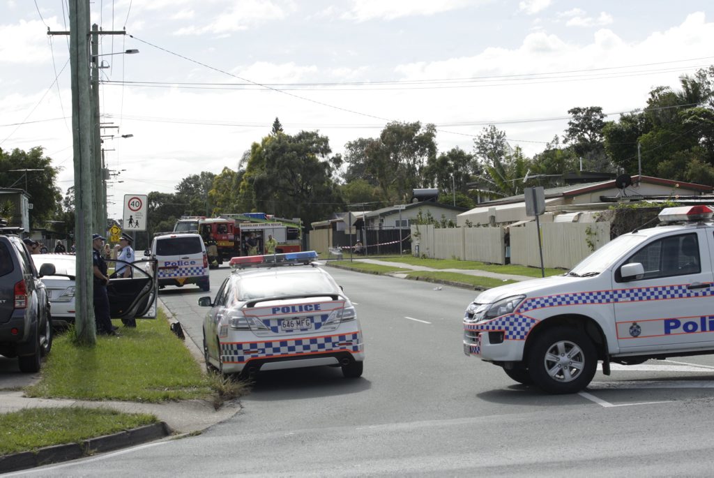 Police attend a seige-like situation with a man holed up in his Morayfield home. Photo Erica Baigrie / Caboolture News Police attend a seige-like situation with a man holed up in his Morayfield home. Photo Erica Baigrie / Caboolture News