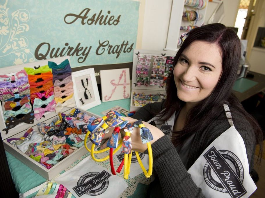 Ashleigh Smith is excited that her business, Ashies Quirky Crafts, has been nominated as one of Toowoomba's favourite businesses in The Chronicle's Town Proud campaign. Ashleigh Smith is excited that her business, Ashies Quirky Crafts, has been nominated as one of Toowoomba's favourite businesses in The Chronicle's Town Proud campaign.