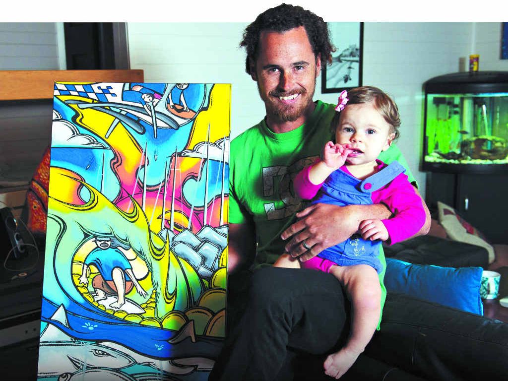 SUPPORT: Family friend and local artist Jimmy Wags with Bella O’Brien. SUPPORT: Family friend and local artist Jimmy Wags with Bella O’Brien.