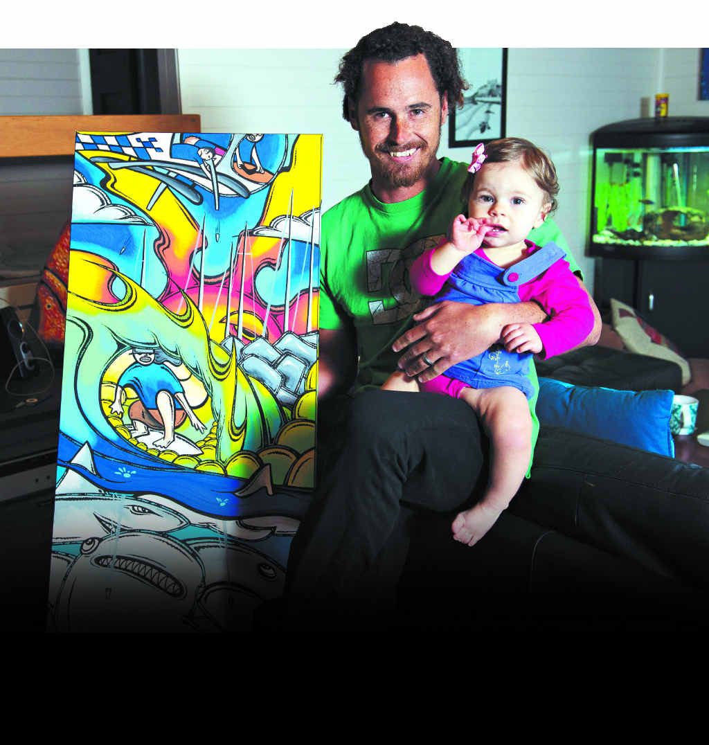 SUPPORT: Family friend and local artist Jimmy Wags with Bella O’Brien. SUPPORT: Family friend and local artist Jimmy Wags with Bella O’Brien.