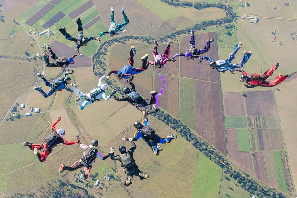 SKY HIGH: More than 60 sky-divers are rehearsing formation jumps for a national record attempt at Toogoolawah this week. SKY HIGH: More than 60 sky-divers are rehearsing formation jumps for a national record attempt at Toogoolawah this week.