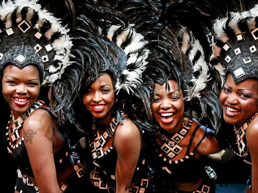 ON SHOW: Cirque Mother Africa performers Silethemba Magonya, Brenda Mafojane, Bongi Mtshali and Noma Mkwananazi will perform at the Gladstone Entertainment and Convention Centre.