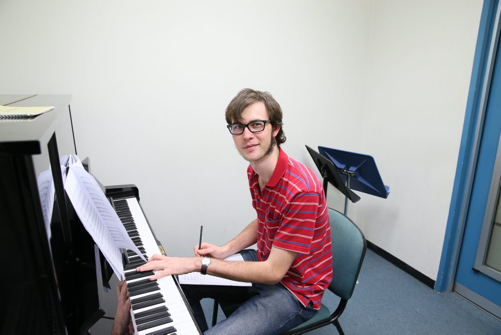 WINNING COMPOSURE: Bundaberg music student John Rotar has been selected as one of eight young aspiring composers to transform the traditional Sydney Opera House cue bells that call patrons to take their seats after winning in the country's first Fanfare competition. Photo Bridget Elliot WINNING COMPOSURE: Bundaberg music student John Rotar has been selected as one of eight young aspiring composers to transform the traditional Sydney Opera House cue bells that call patrons to take their seats after winning in the country's first Fanfare competition. Photo Bridget Elliot