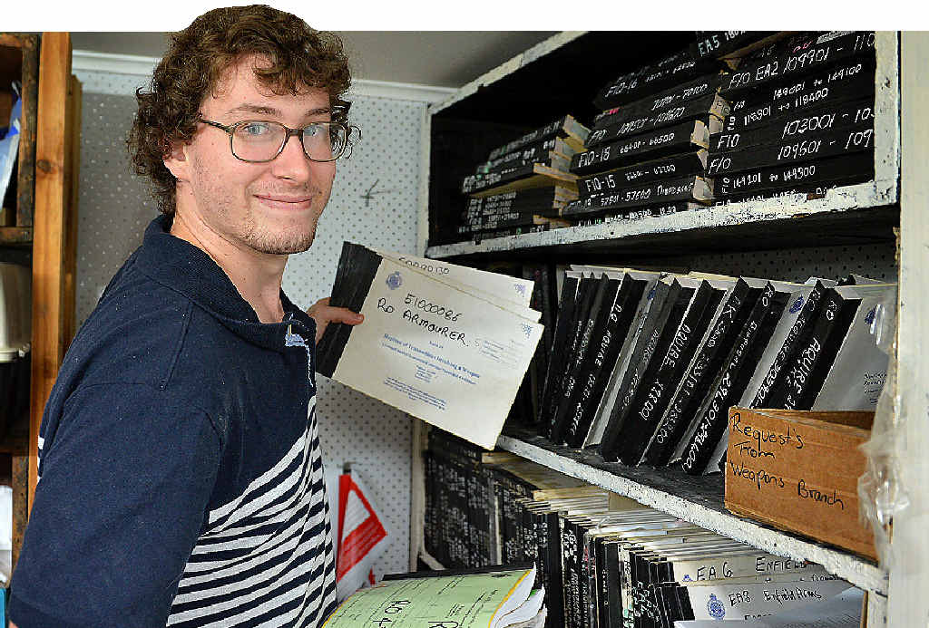Kaleb Schefe staff member at Owens guns. Photo Renee Pilcher / The Gympie Times Kaleb Schefe staff member at Owens guns. Photo Renee Pilcher / The Gympie Times