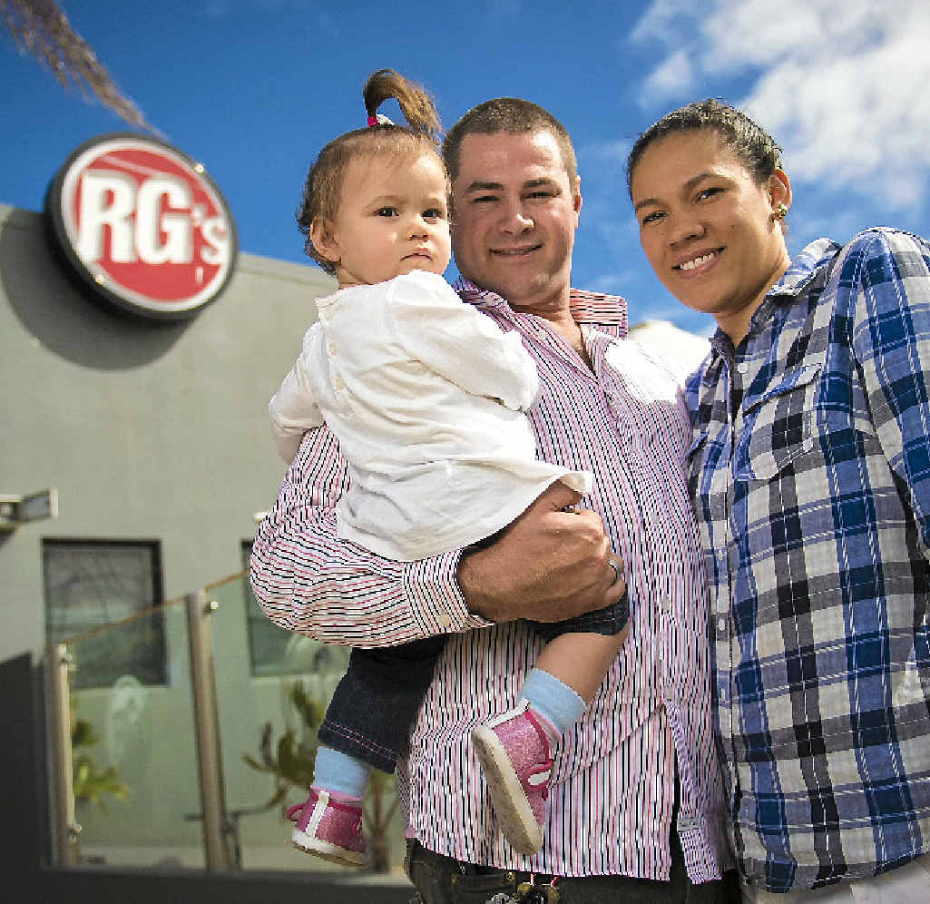The Rocky Glen’s new General manager Paul Irwin with his wife Stephanie and 13 month old daughter Sienna. The Rocky Glen’s new General manager Paul Irwin with his wife Stephanie and 13 month old daughter Sienna.