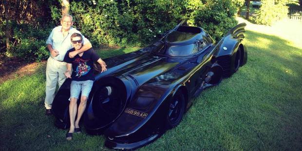 Australian Zac Mihajlovic and his grandfather built the word's only road-going Batmobile in their Sydney shed. Photos / Supplied Australian Zac Mihajlovic and his grandfather built the word's only road-going Batmobile in their Sydney shed. Photos / Supplied