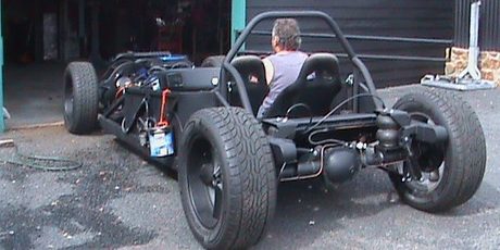 The Batmobile during the build process. Photos / Supplied The Batmobile during the build process. Photos / Supplied