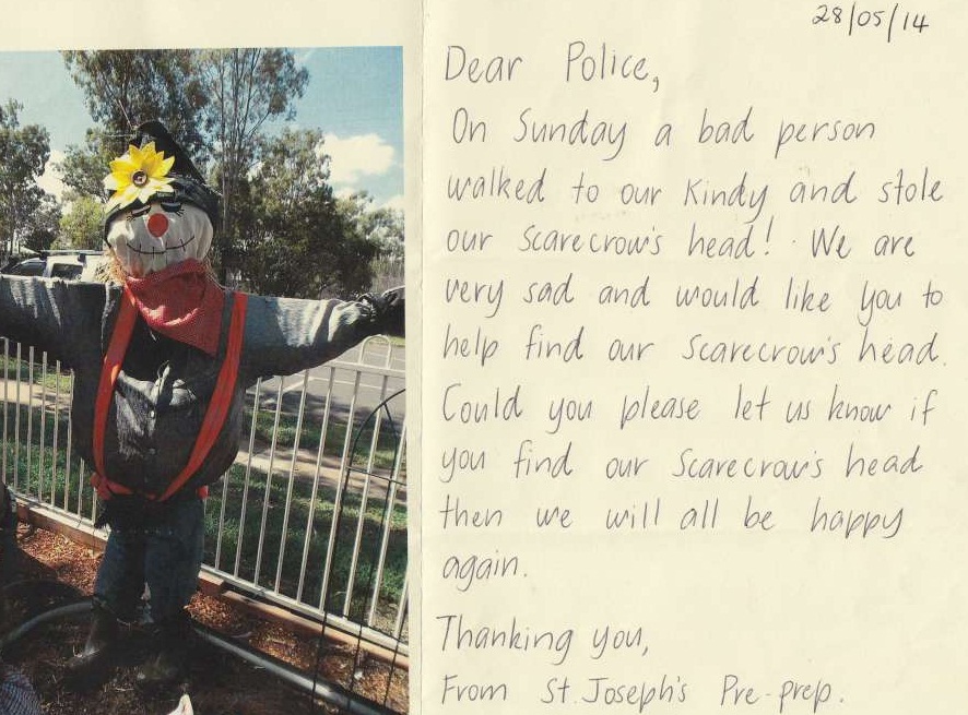 The letter students wrote to police. The letter students wrote to police.