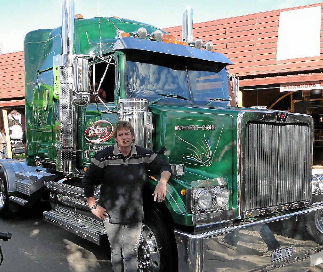 Wayne Hebbard drives a Western Star. Wayne Hebbard drives a Western Star.