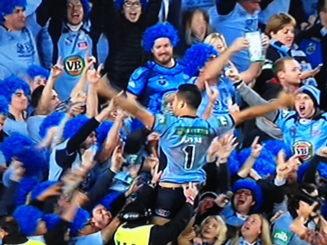 Celebrations all round as New South Wales win the State of Origin series in Sydney. Celebrations all round as New South Wales win the State of Origin series in Sydney.