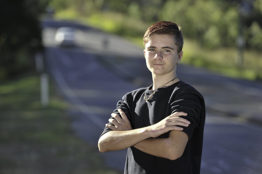Gladstone teen Matt Bonney speaks of his near-death experience after crashing while skateboarding down the steep hill adjacent to Tondoon Botanic Gardens. Gladstone teen Matt Bonney speaks of his near-death experience after crashing while skateboarding down the steep hill adjacent to Tondoon Botanic Gardens.