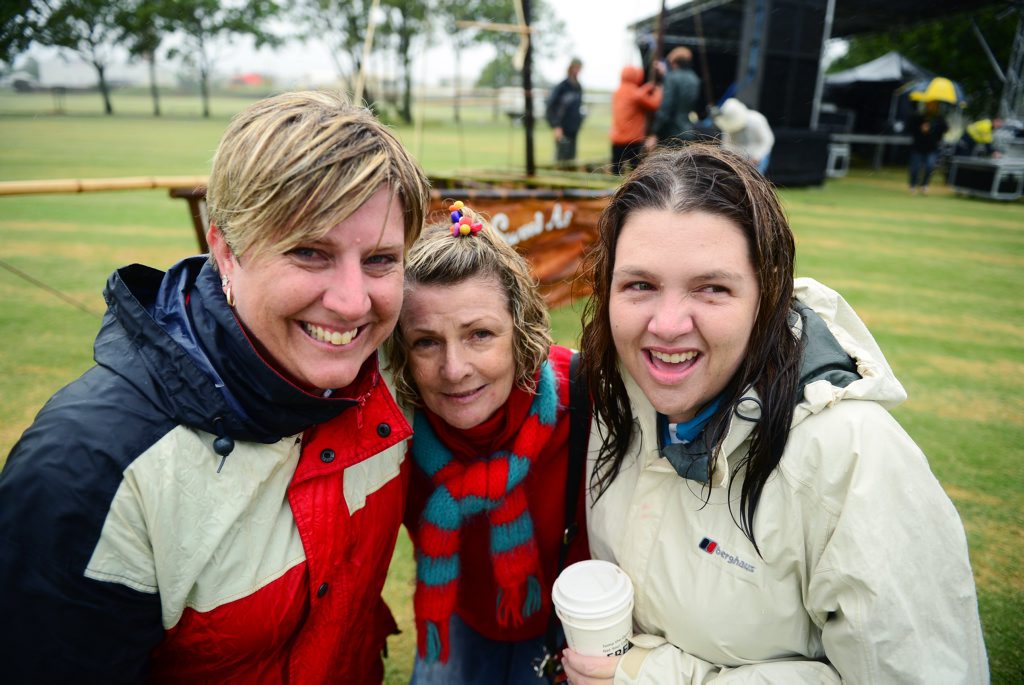 RAINED OFF: Afloat event organisers Ainsley Gatley, Pamela Fisher and Shelley Pisani put on a brave face after the event had to be called off due to bad weather. Photo: Max Fleet / NewsMail RAINED OFF: Afloat event organisers Ainsley Gatley, Pamela Fisher and Shelley Pisani put on a brave face after the event had to be called off due to bad weather. Photo: Max Fleet / NewsMail