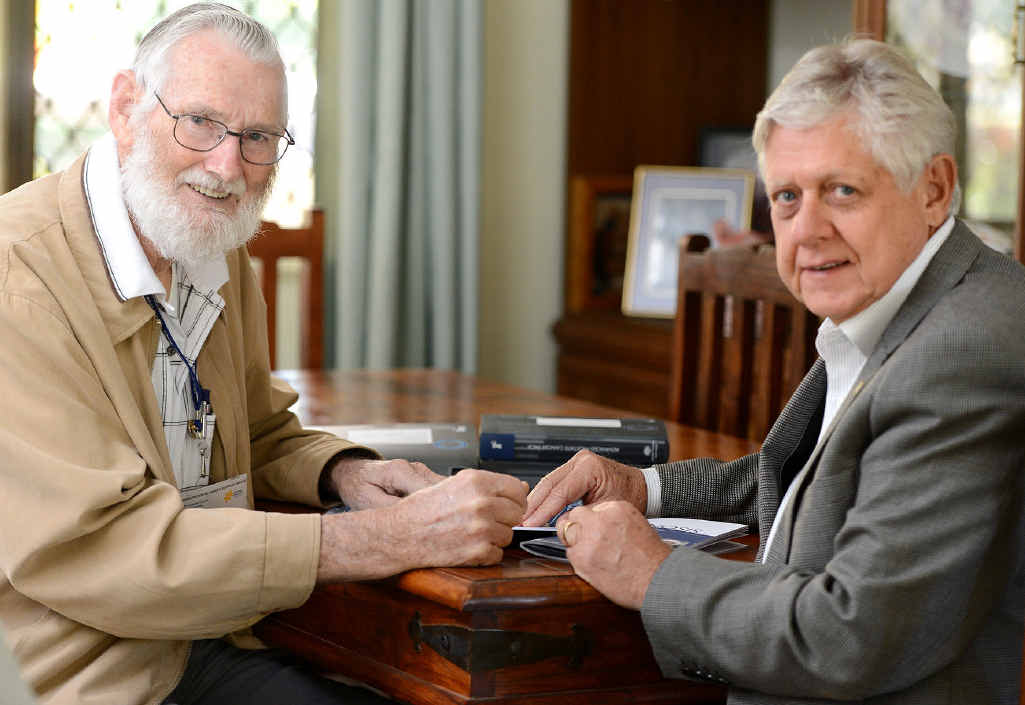 POSITIVE CHANGE: Len Lamprecht and Terry Carter from the Prostate Cancer Support Group, which has reached its 10th anniversary. POSITIVE CHANGE: Len Lamprecht and Terry Carter from the Prostate Cancer Support Group, which has reached its 10th anniversary.