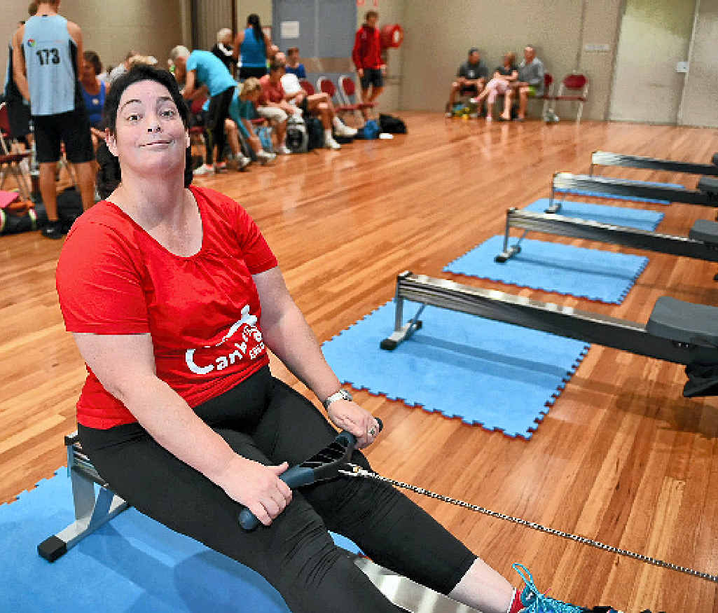 Louise Connell, of the ACT, competes in 2000m for 40-44-year-old women. Louise Connell, of the ACT, competes in 2000m for 40-44-year-old women.