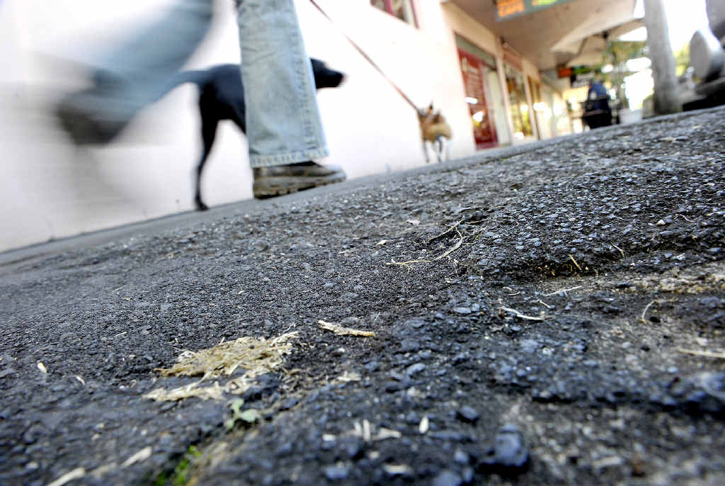 ROUGH DEAL: An uneven section of footpath on Keen St in Lismore. ROUGH DEAL: An uneven section of footpath on Keen St in Lismore.