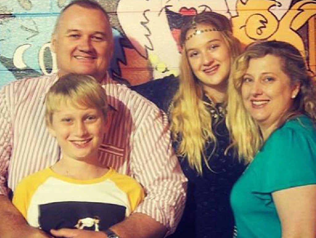 STRONG UNIT: Dad Darren, Elysse, 16, Chandler, 11, and mum Fiona. STRONG UNIT: Dad Darren, Elysse, 16, Chandler, 11, and mum Fiona.