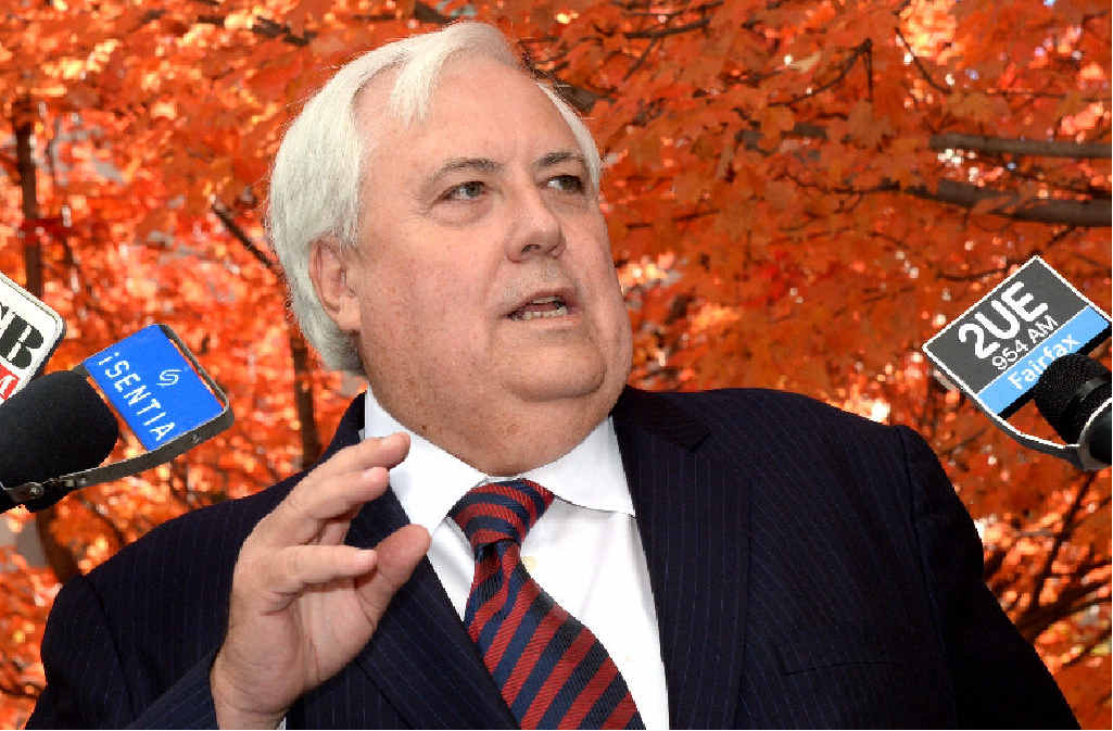 ON THE OFFENSIVE: Clive Palmer says the government has manufactured a “so-called debt crisis’’ for its own ends. ON THE OFFENSIVE: Clive Palmer says the government has manufactured a “so-called debt crisis’’ for its own ends.