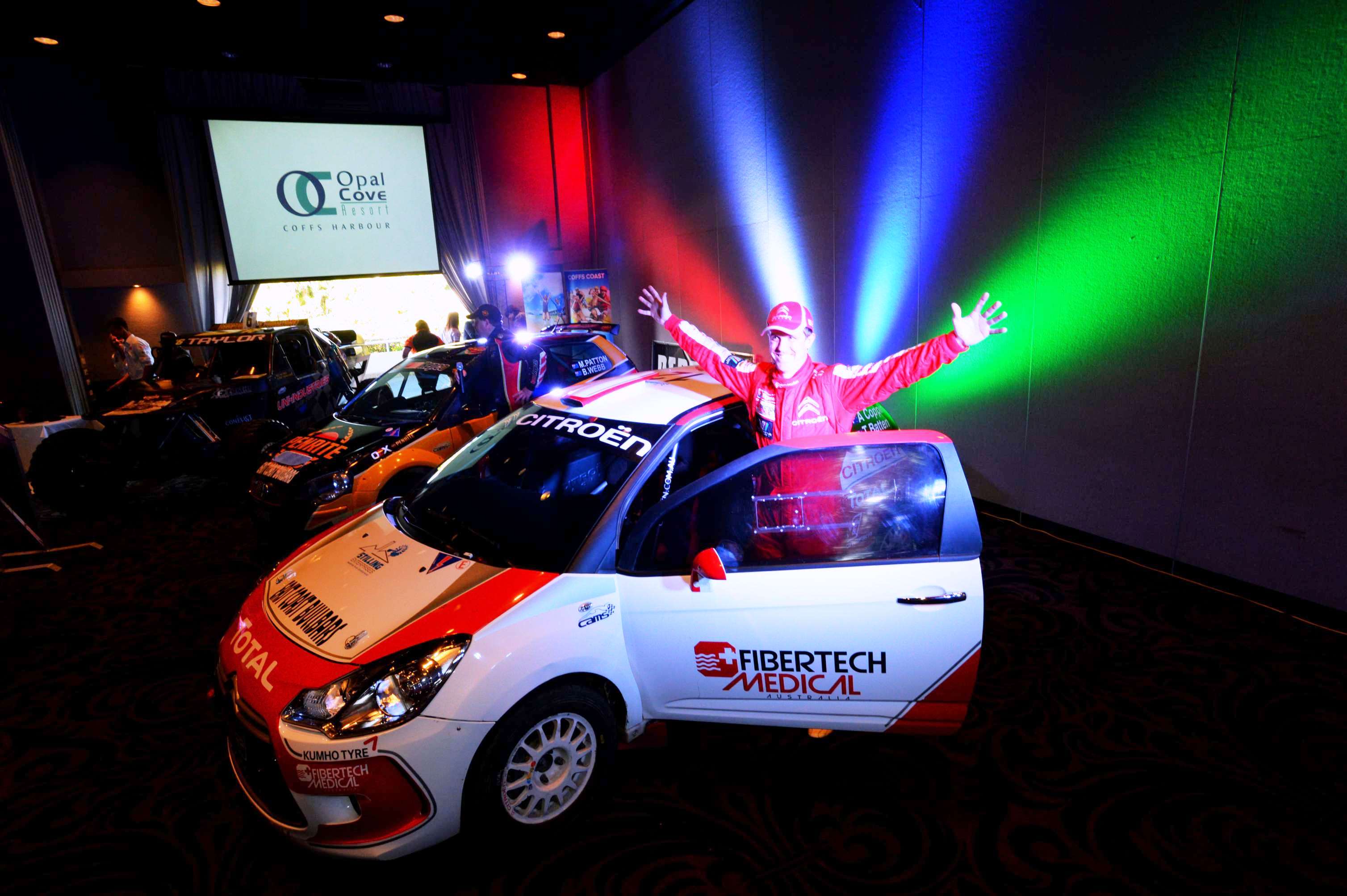 WE'RE READY: Aussie rally driver Adrian Coppin at today's Coates Hire Rally Australia launch at Opal Cove Resort. WE'RE READY: Aussie rally driver Adrian Coppin at today's Coates Hire Rally Australia launch at Opal Cove Resort.