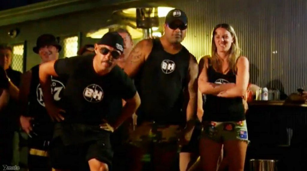 Pauly Fenech, Kev the Kiwi and Shazza Jones. The team from popular television show The Bogan Hunters visited The One Mile Hotel in West Ipswich to document its jelly and chocolate wrestling event. Photo: Contributed Pauly Fenech, Kev the Kiwi and Shazza Jones. The team from popular television show The Bogan Hunters visited The One Mile Hotel in West Ipswich to document its jelly and chocolate wrestling event. Photo: Contributed