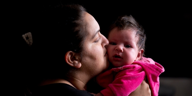 Anjula Manga with her 6-week-old baby who is yet to be named.
Anjula Manga with her 6-week-old baby who is yet to be named.
