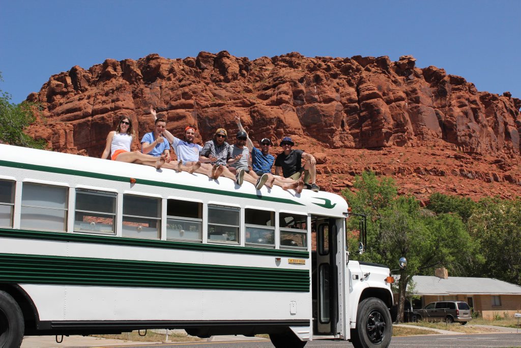 The team on the bus in Utah. Photo Contributed The team on the bus in Utah. Photo Contributed