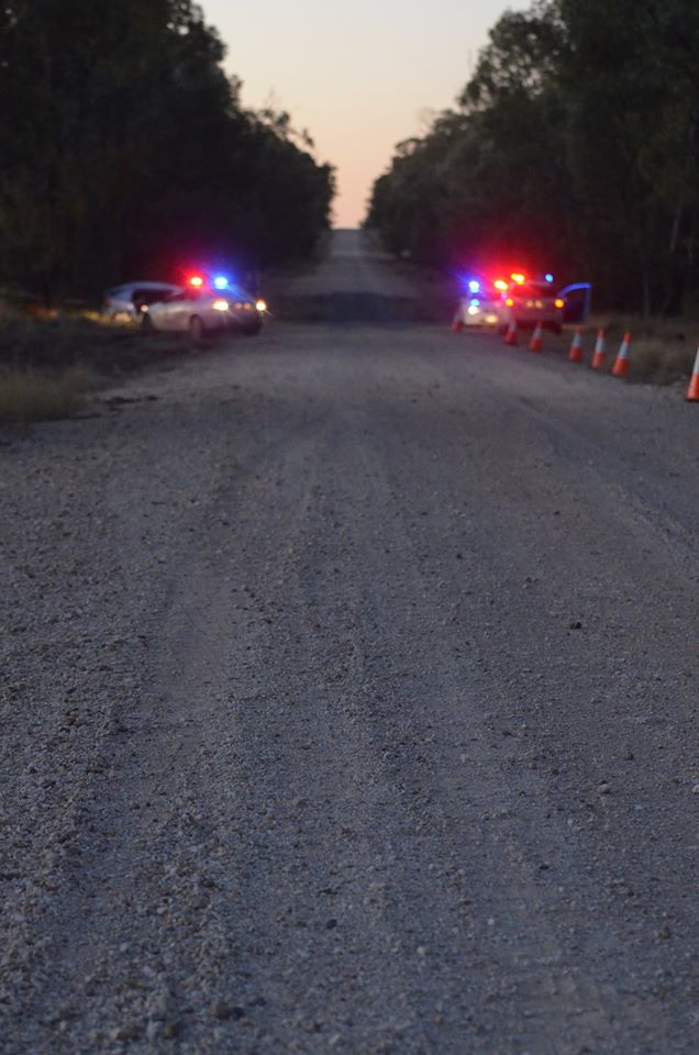 Police at the scene of a fatal crash near Chinchilla. Police at the scene of a fatal crash near Chinchilla.