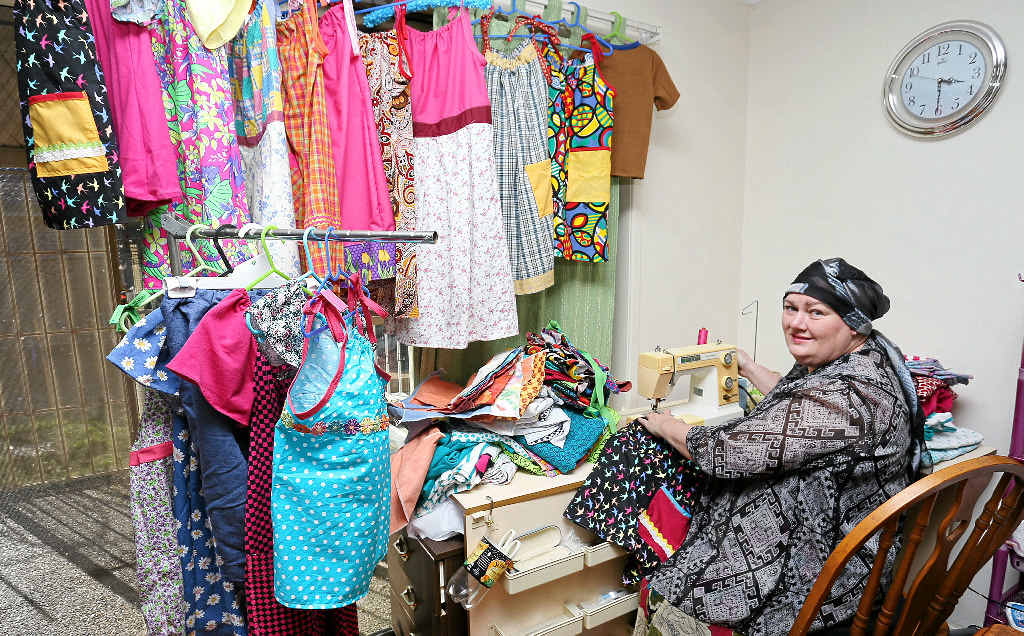 HAPPY TO HELP: Eliza Leahy is sewing hundreds of dresses to send to children in poor countries. HAPPY TO HELP: Eliza Leahy is sewing hundreds of dresses to send to children in poor countries.