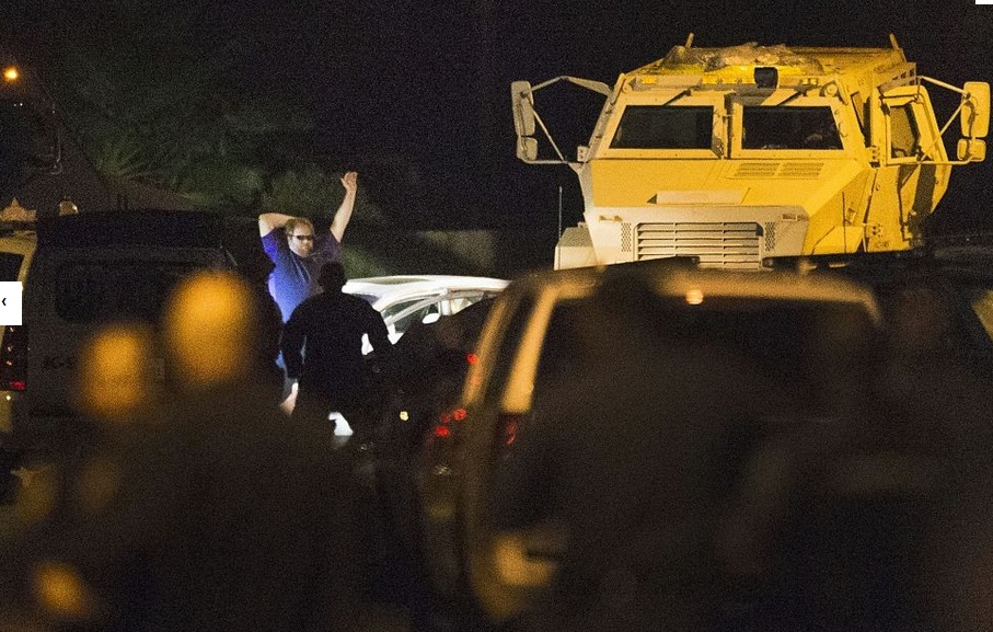 Police arrested the suspect after a two hour standoff Police arrested the suspect after a two hour standoff