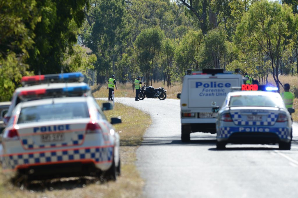 Police are at the scene of a fatal motorcycle crash near Lake Wivenhoe. Police are at the scene of a fatal motorcycle crash near Lake Wivenhoe.
