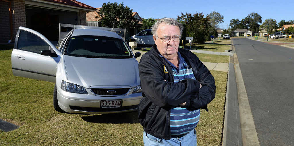 CRAZY FINE: Jim Skellern was fined by a mobile traffic enforcement vehicle while using his ute to pull trees from his property. CRAZY FINE: Jim Skellern was fined by a mobile traffic enforcement vehicle while using his ute to pull trees from his property.