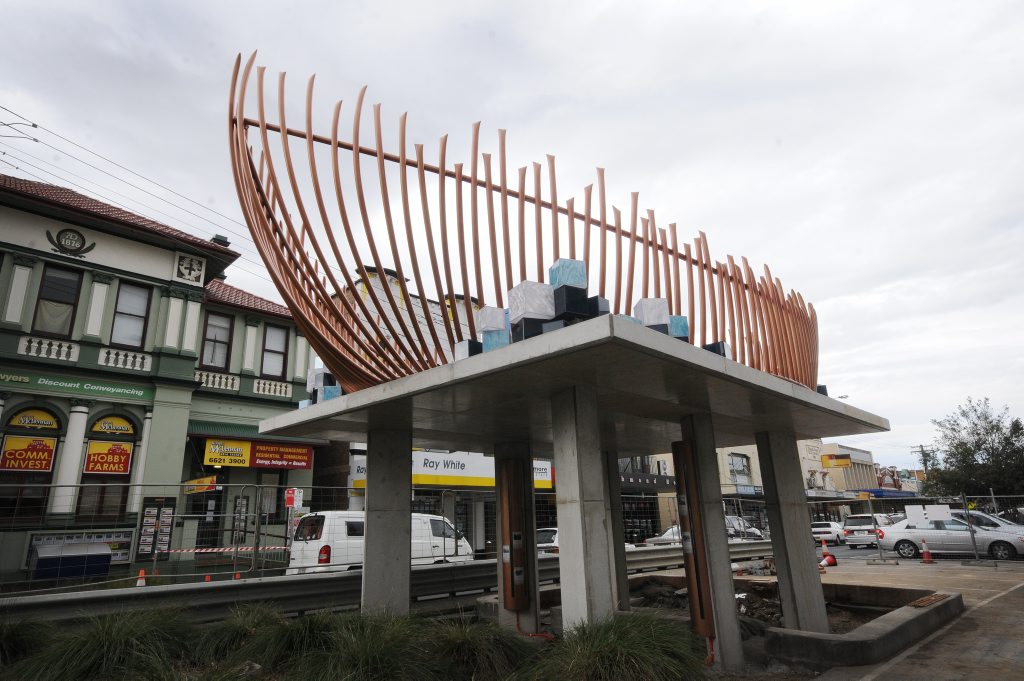 The controversial new sculpture of a boat, that cost nearly $300,000 dollars at Woodlark Street, Lismore. The controversial new sculpture of a boat, that cost nearly $300,000 dollars at Woodlark Street, Lismore.