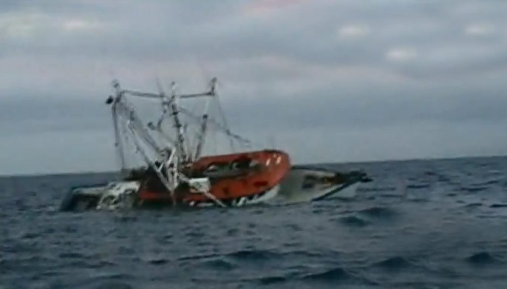 The trawler that capsized on the Capricorn Coast The trawler that capsized on the Capricorn Coast