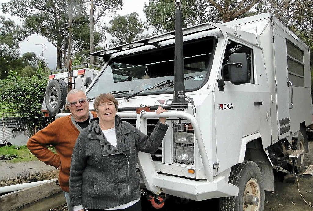 ROAD WARRIORS: Geoff and Sandra Wilkinson are off travelling for “two months, three... until the money runs out”. ROAD WARRIORS: Geoff and Sandra Wilkinson are off travelling for “two months, three... until the money runs out”.