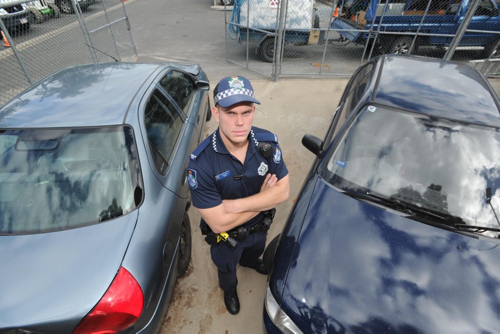 Cnst Pete Smith from Hervey Bay police. Cnst Pete Smith from Hervey Bay police.