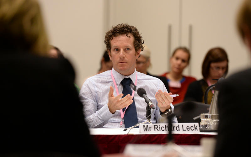 WWFÕs Campaign Director, Richard Leck answers questions from the Environment and Communications References Committee at the Queensland Parliament in Brisbane, Monday, July 21, 2014. Senators from across Australia will gather in Brisbane to hear about the Australian government and Queensland government's management of the Great Barrier Reef. WWFÕs Campaign Director, Richard Leck answers questions from the Environment and Communications References Committee at the Queensland Parliament in Brisbane, Monday, July 21, 2014. Senators from across Australia will gather in Brisbane to hear about the Australian government and Queensland government's management of the Great Barrier Reef.